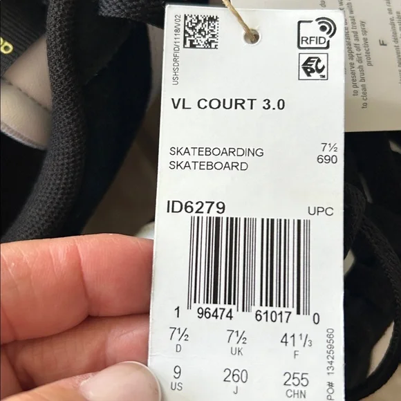 adidas Black and White Sneakers - Picture 6 of 6